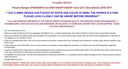 UTV Graphic Decals for Polaris Ranger 570/900XP/Crew 900/1000XP (2016–2017)