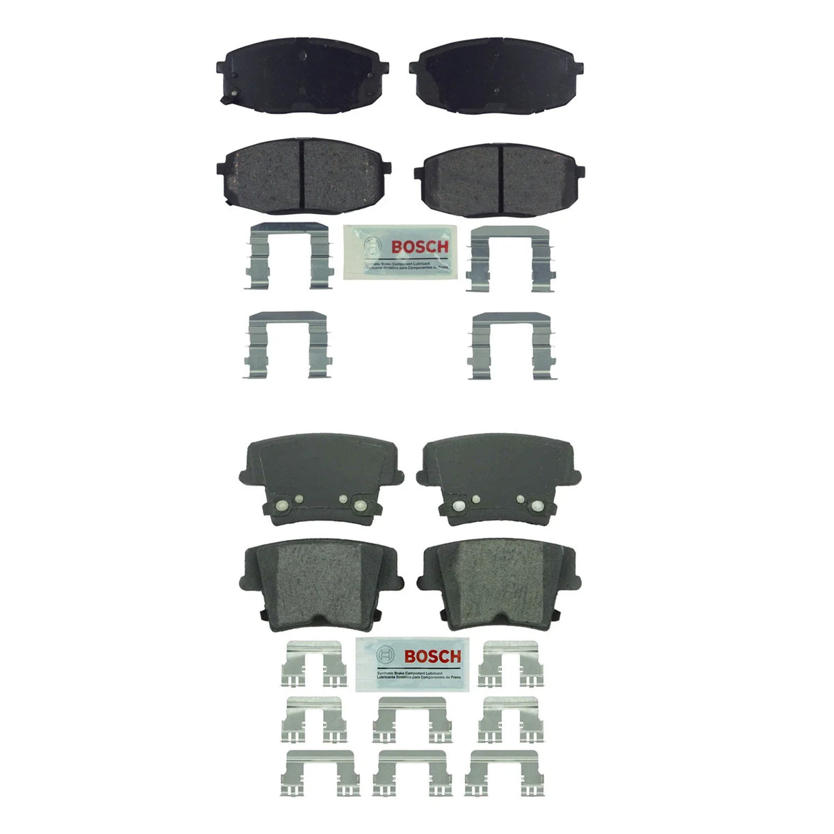 Set of 4 Bosch Blue Ceramic Disc Brake Pads for Elantra Forte Koup (2011–2016)