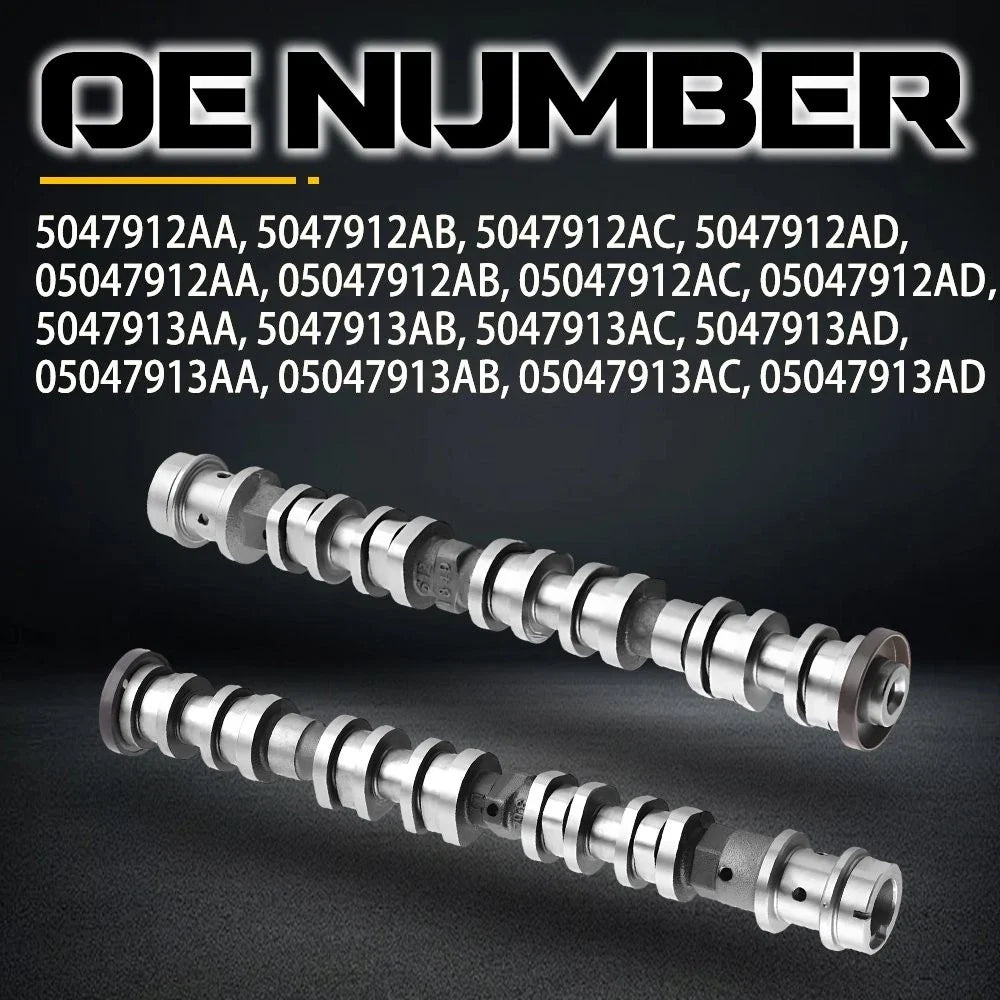 Set of 2 Intake & Exhaust Camshafts for Chrysler Dodge Jeep Ram 3.6L (2016–2024)