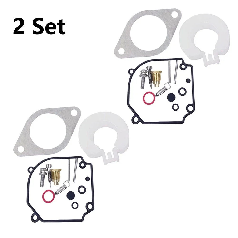 2X Carburetor Rebuild Kit for Yamaha Outboard 75 80 90HP (2T) 6H1-W0093-01-00