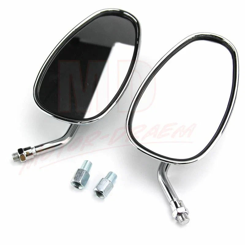 Long Stem Rear View Mirrors for Harley, Kawasaki, Suzuki, Aprilia, Honda