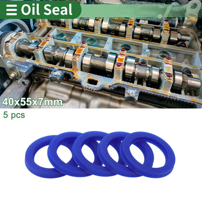 Set of 5 Oil Seal Rotary Shaft Seal 40x55x7mm High Pressure TPU
