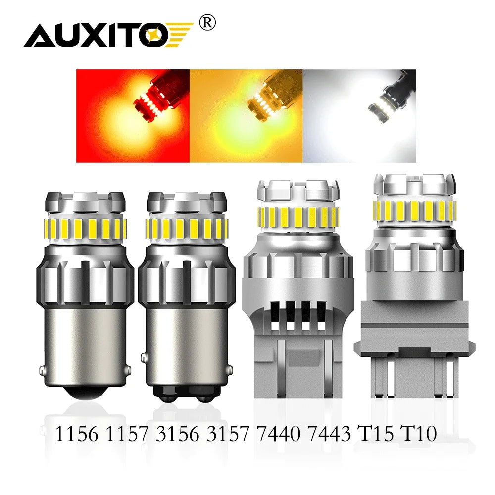 Set of 4 LED Strobe Bulbs for AUXITO 1157 1156 3157 7443 7440 921 T10