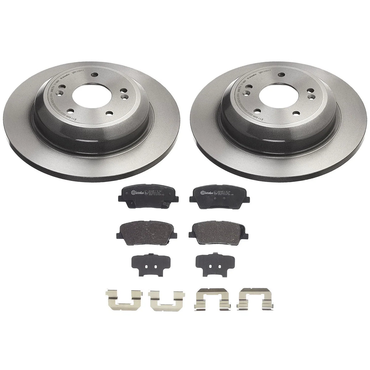 Brembo Rear Brake Kit 314mm Disc Rotors & Low-Met Pads for G70 Stinger (2018–2023)