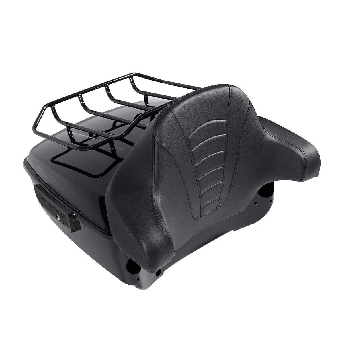 2X Trunk Luggage Backrest Mount Rack for Harley Fatboy FLSTF (2008–2017)