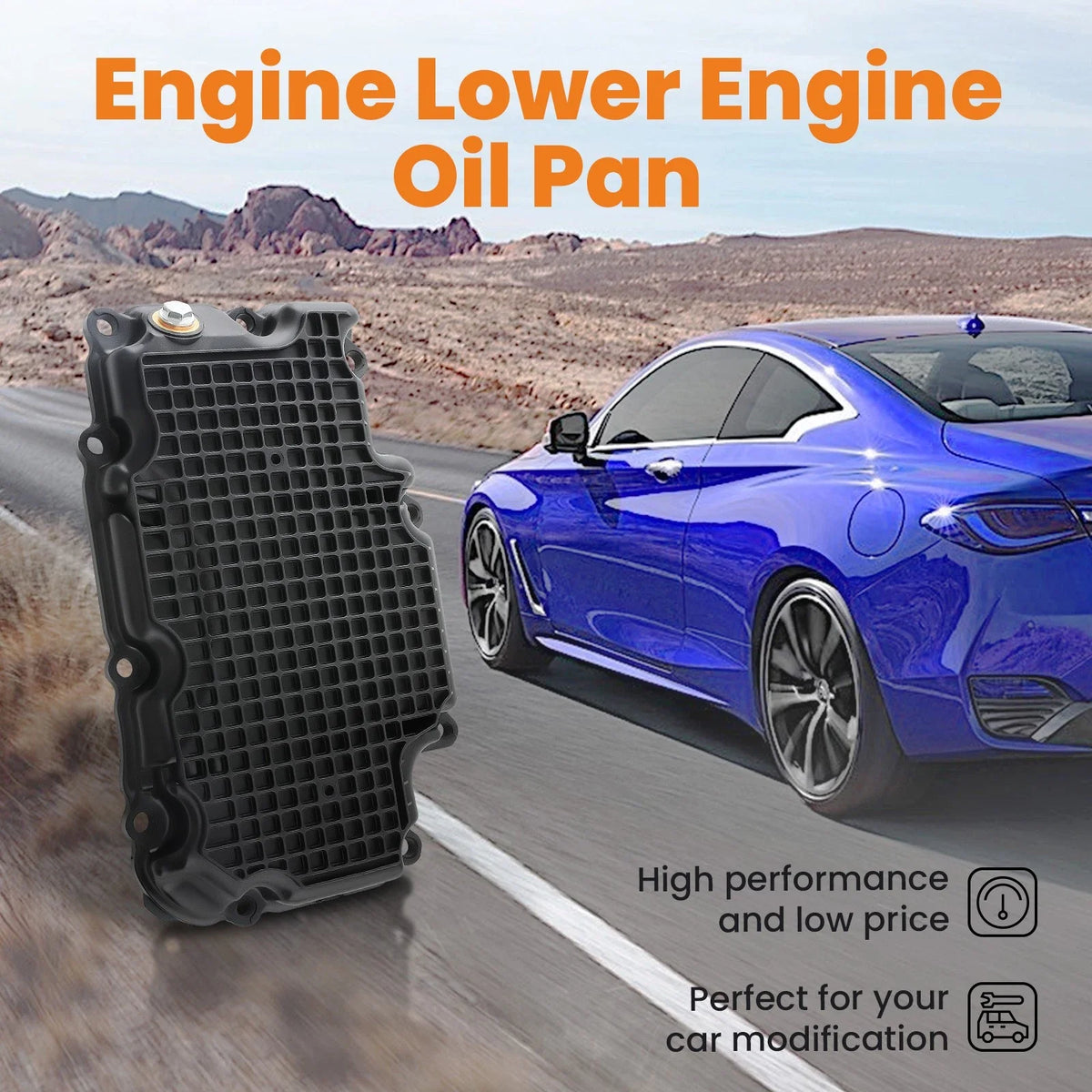 Engine Oil Pan Assembly for Infiniti Q50 (2016–2022) 3.0 2WD RWD