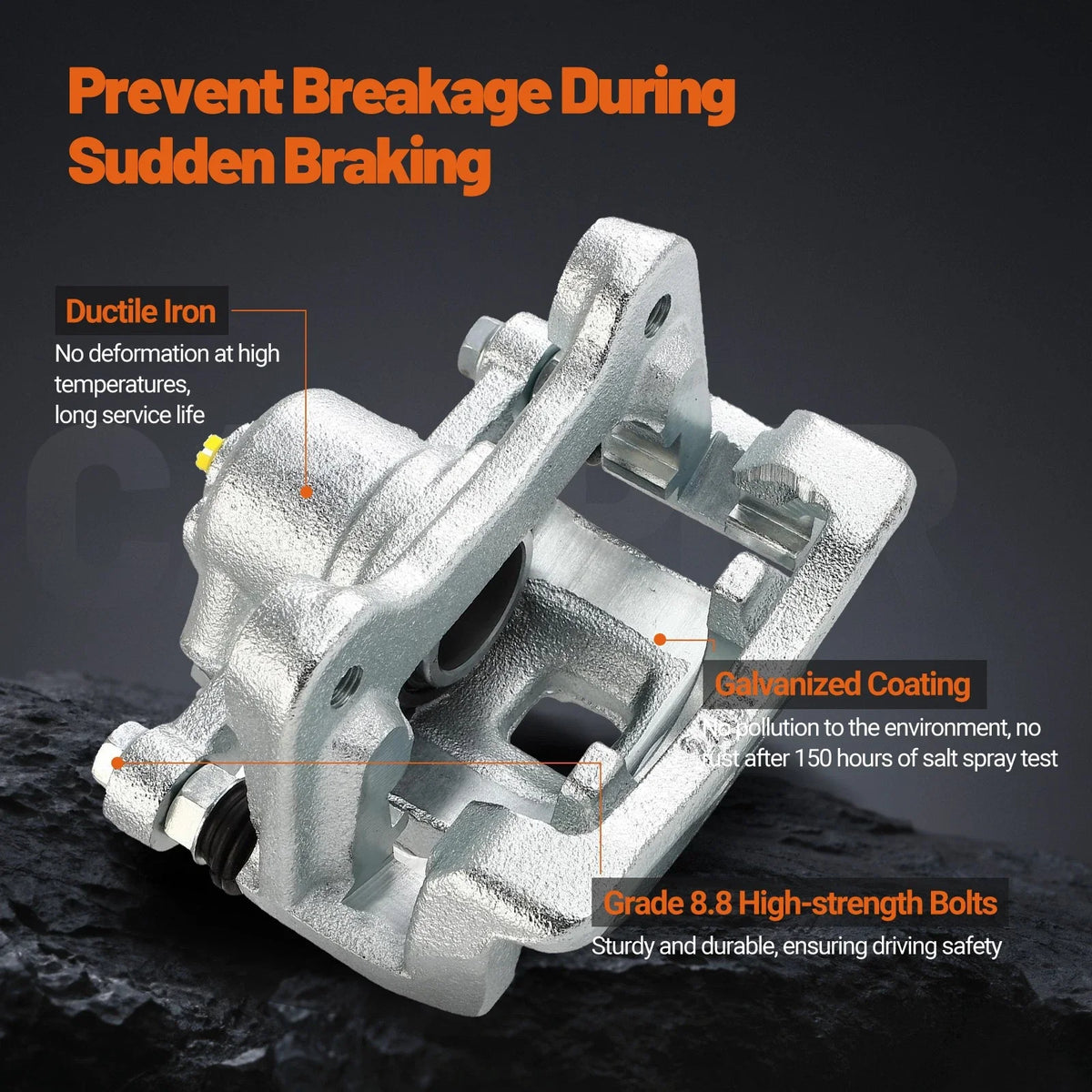 Pair Rear Brake Calipers with Bracket for Hyundai Azera Kia Optima (2012–2016)