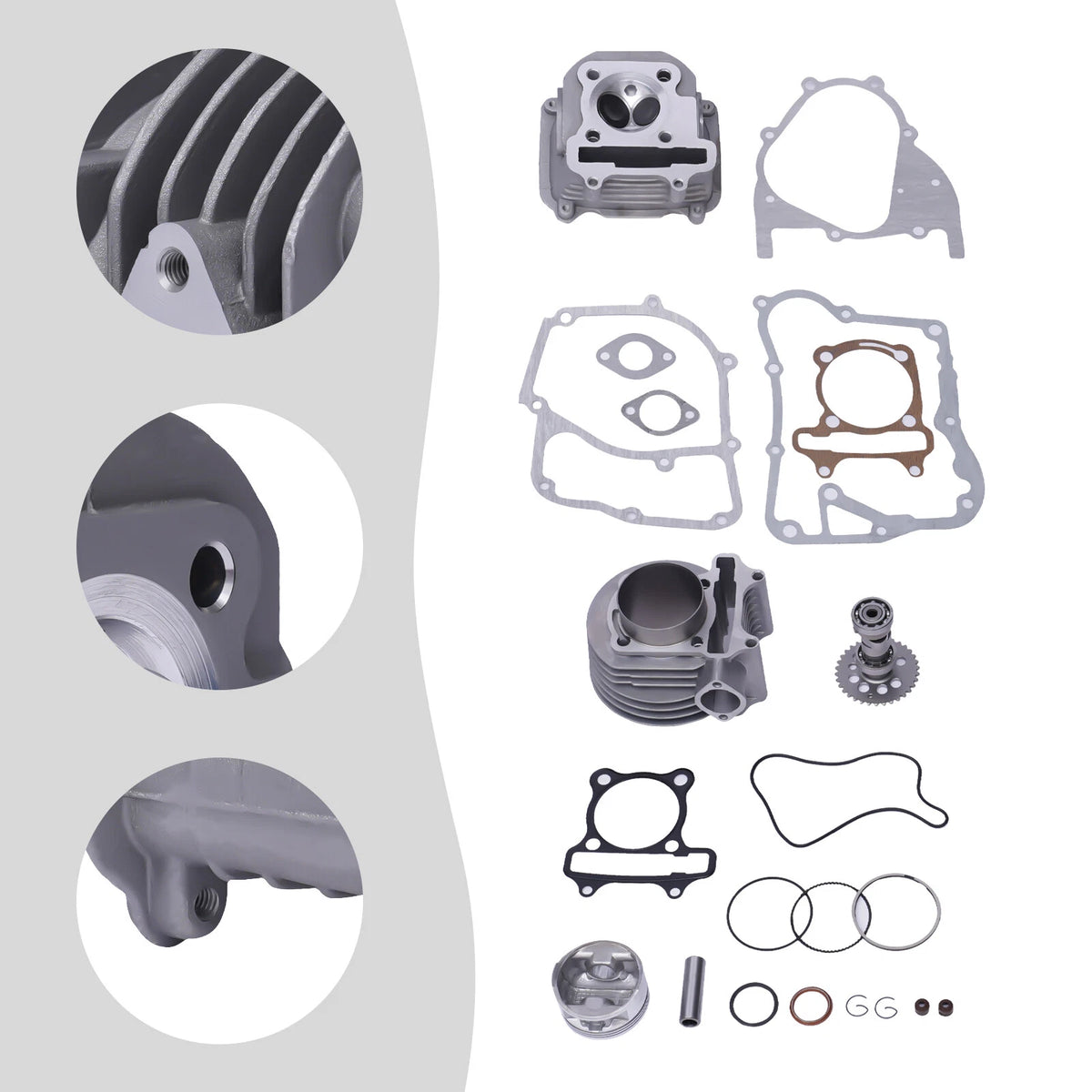 Big Bore Kit Set Cylinder Head Piston Gasket for GY6 150cc (No Years Specified)