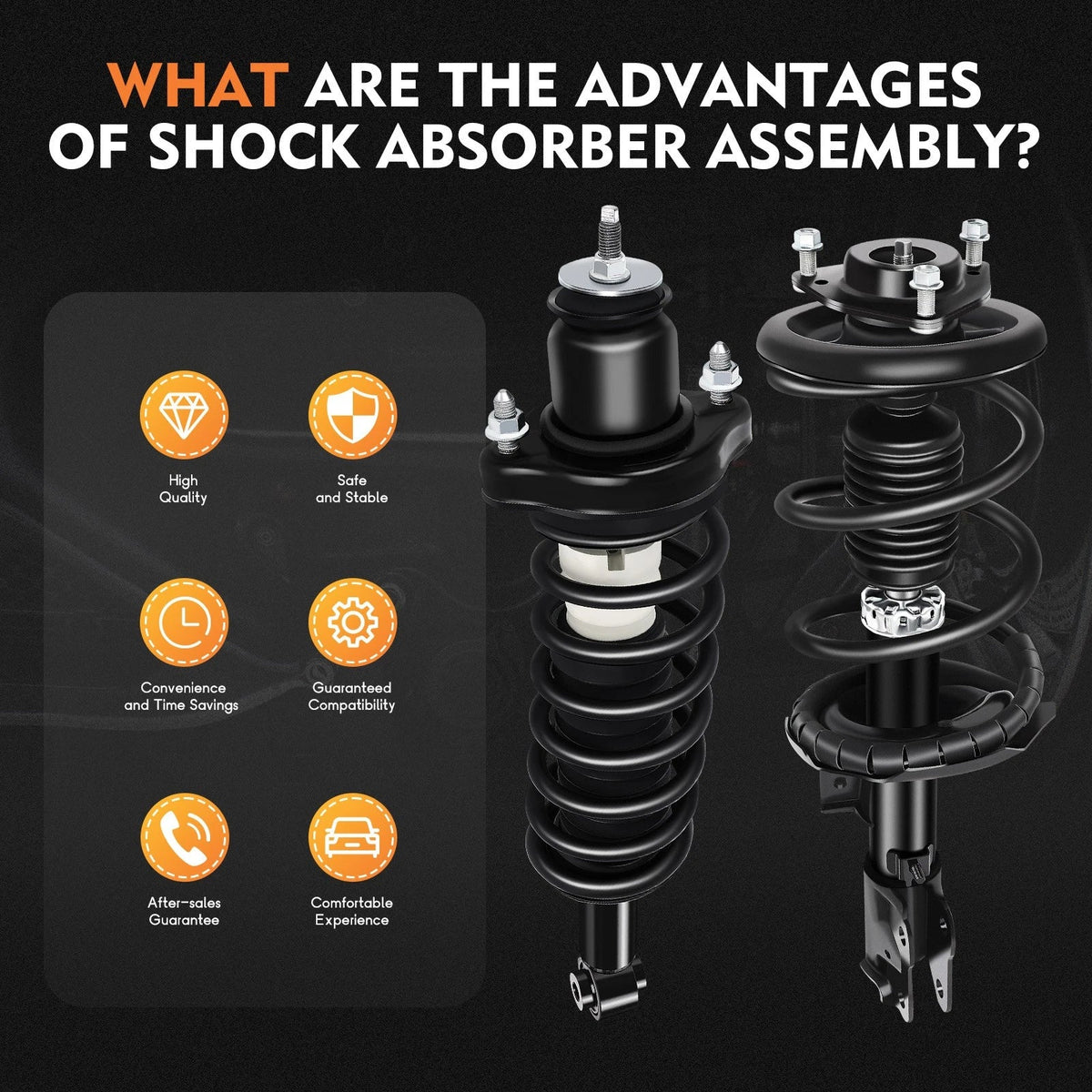 Set of 4 Complete Struts Shocks Springs for Mitsubishi Lancer (2008–2010)
