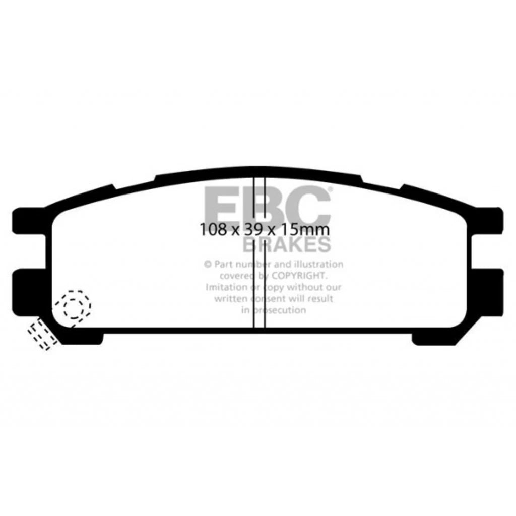 EBC Yellowstuff Rear Brake Pads for Subaru Impreza (1993–2001) TLX-ebcDP4821R-CL360A70