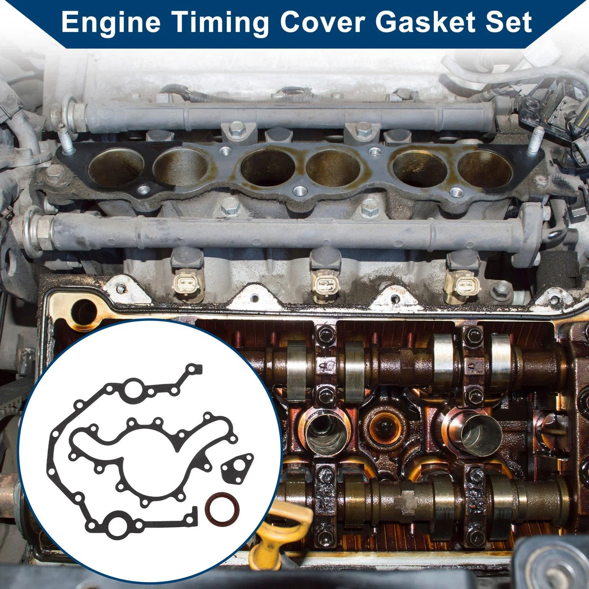 Set of 1 Engine Timing Cover Gasket TCS45291 for Ford Ranger (1990–2000)
