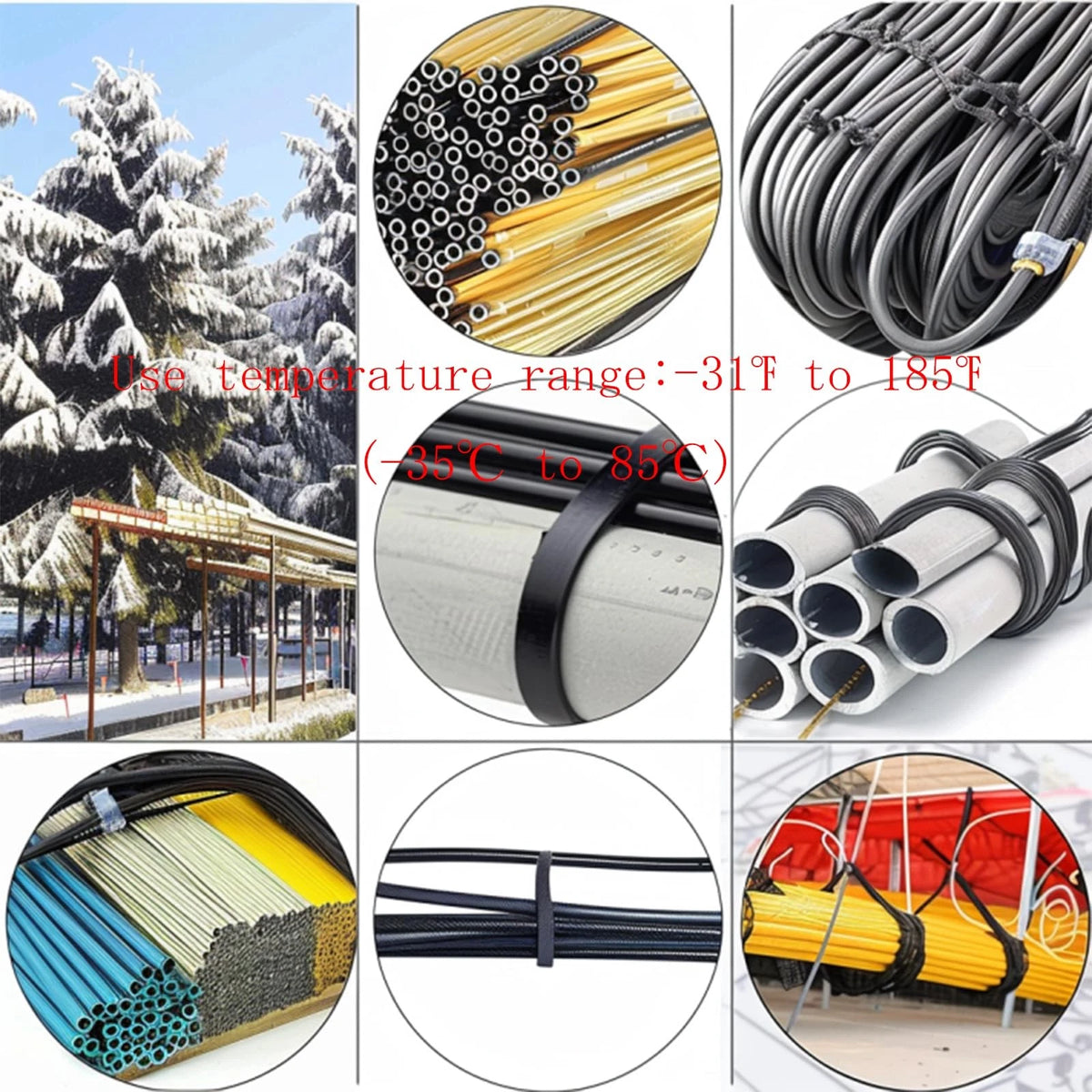 Set of 4 Extra Long Zip Ties for Automotive Use (48 Inch, 175 lbs)