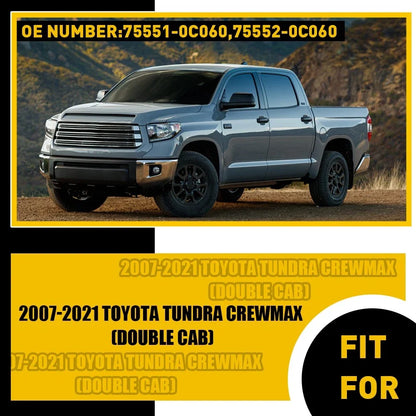 2X Roof Drip Molding 75552-0C060 75551-0C060 for Tundra Crew Max (2007–2021)