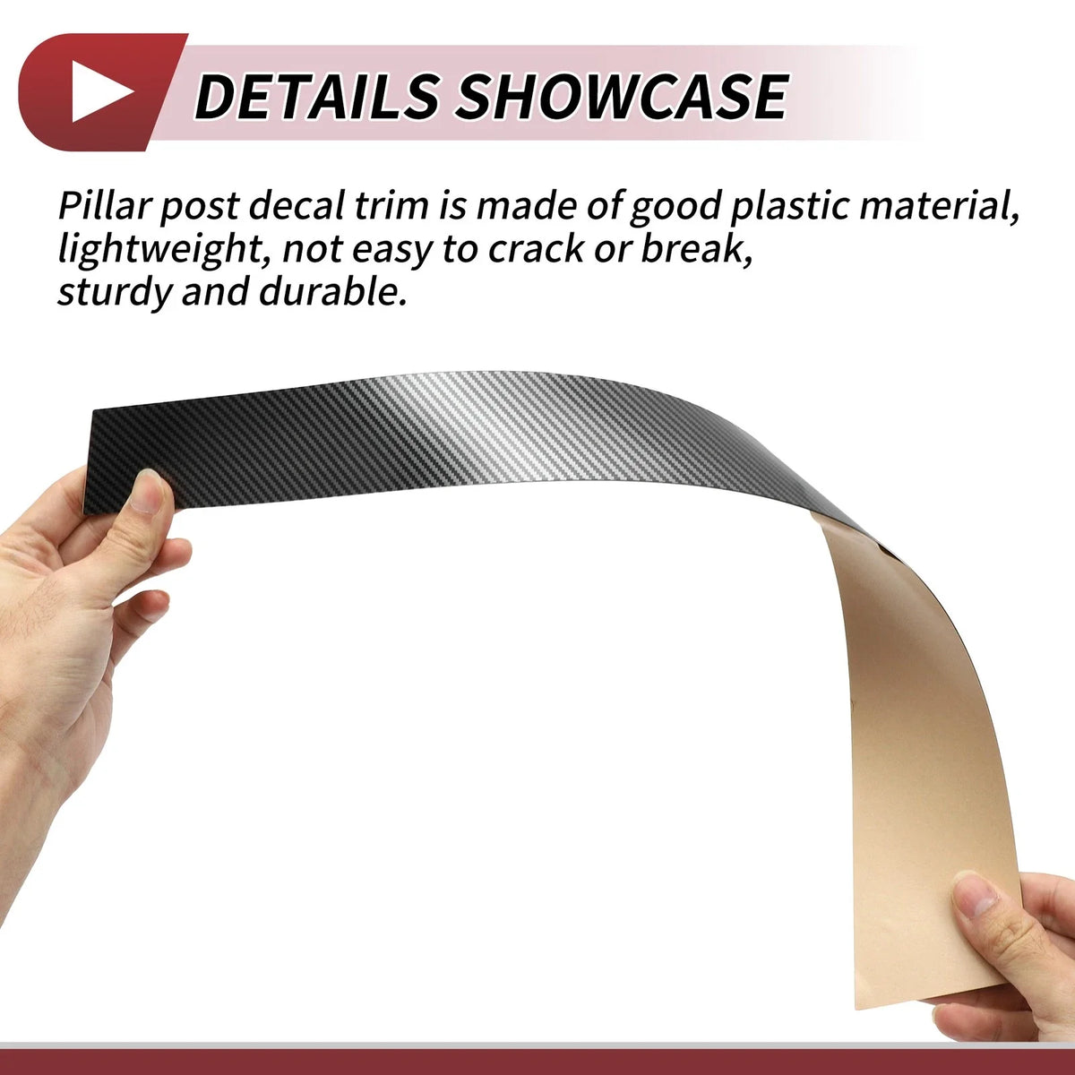 6 Pcs Door Pillar Window Trim for Nissan Rogue (2021–2023) Carbon Fiber