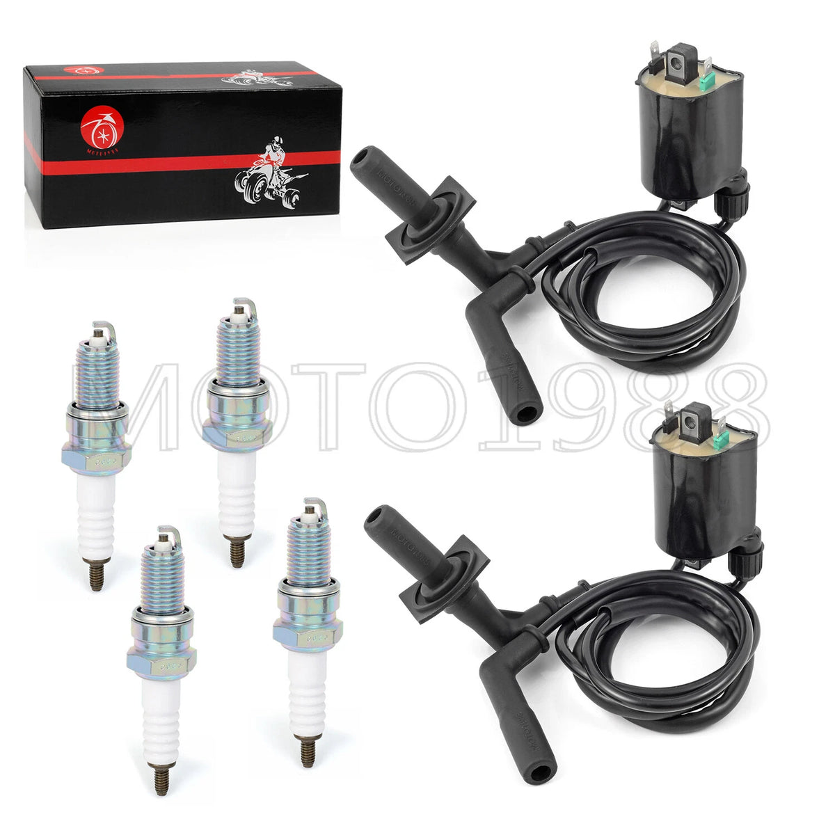 Ignition Coil Spark Plug + Cap for Honda Shadow ACE 1100 (1995–2001) - 30752-MM8-770, 30753-MM8-770, 30751-MM8-770, 30752-MAH-003