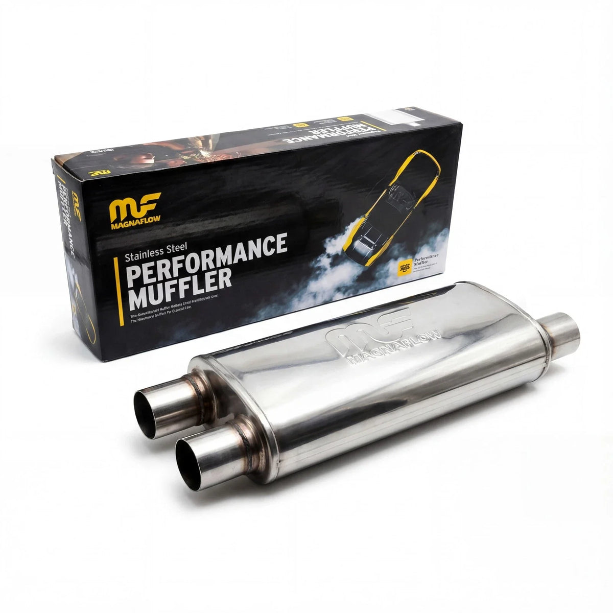 2.5" Dual Exhaust Kit for Jeep Wrangler (2018–2025) - Magnaflow, Rolled Black Tips