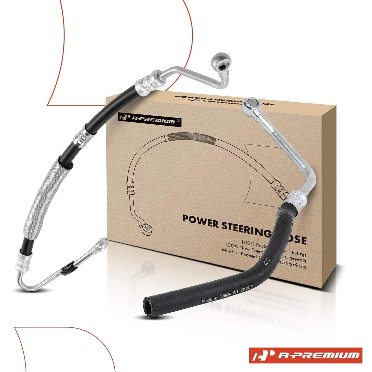 2X Power Steering Pressure & Reservoir Line Hose for BMW 740i (1993–2001)