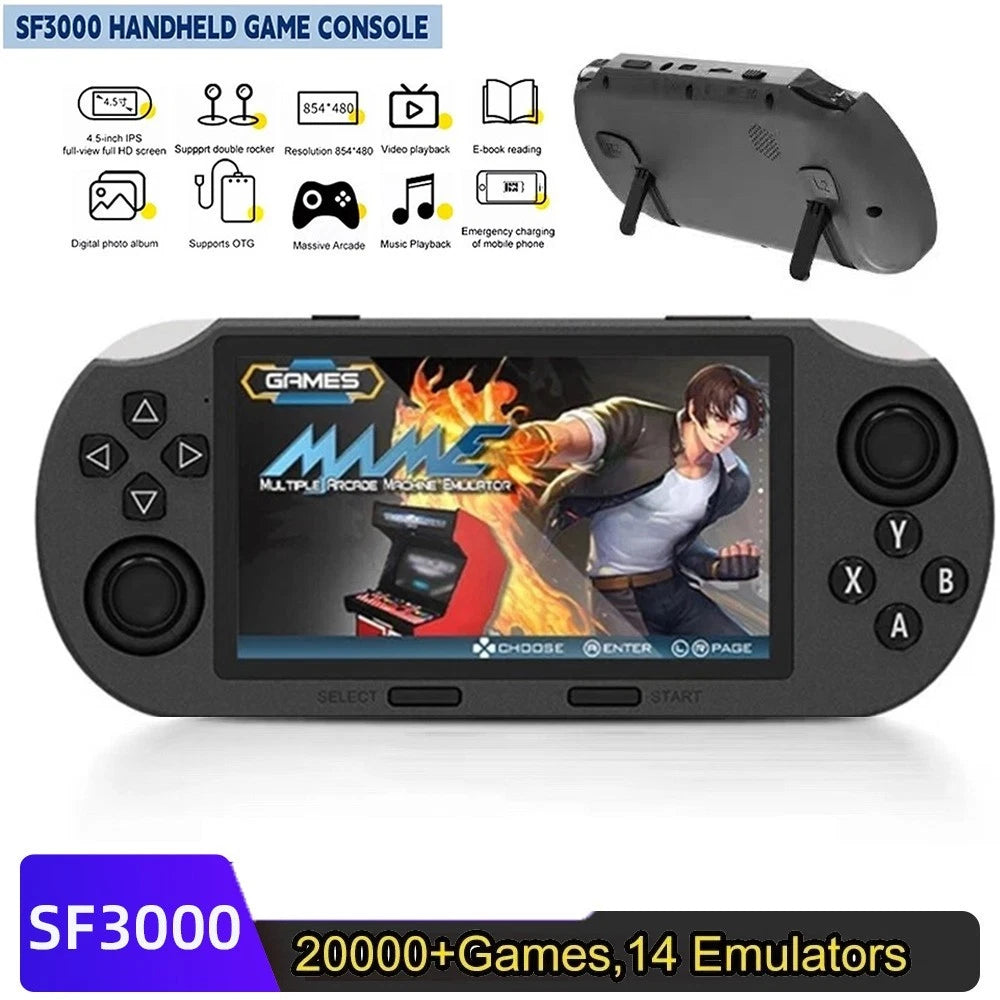 SF3000 Handheld Retro Game Console for MD FC SFC (Built-in 20000 Games)