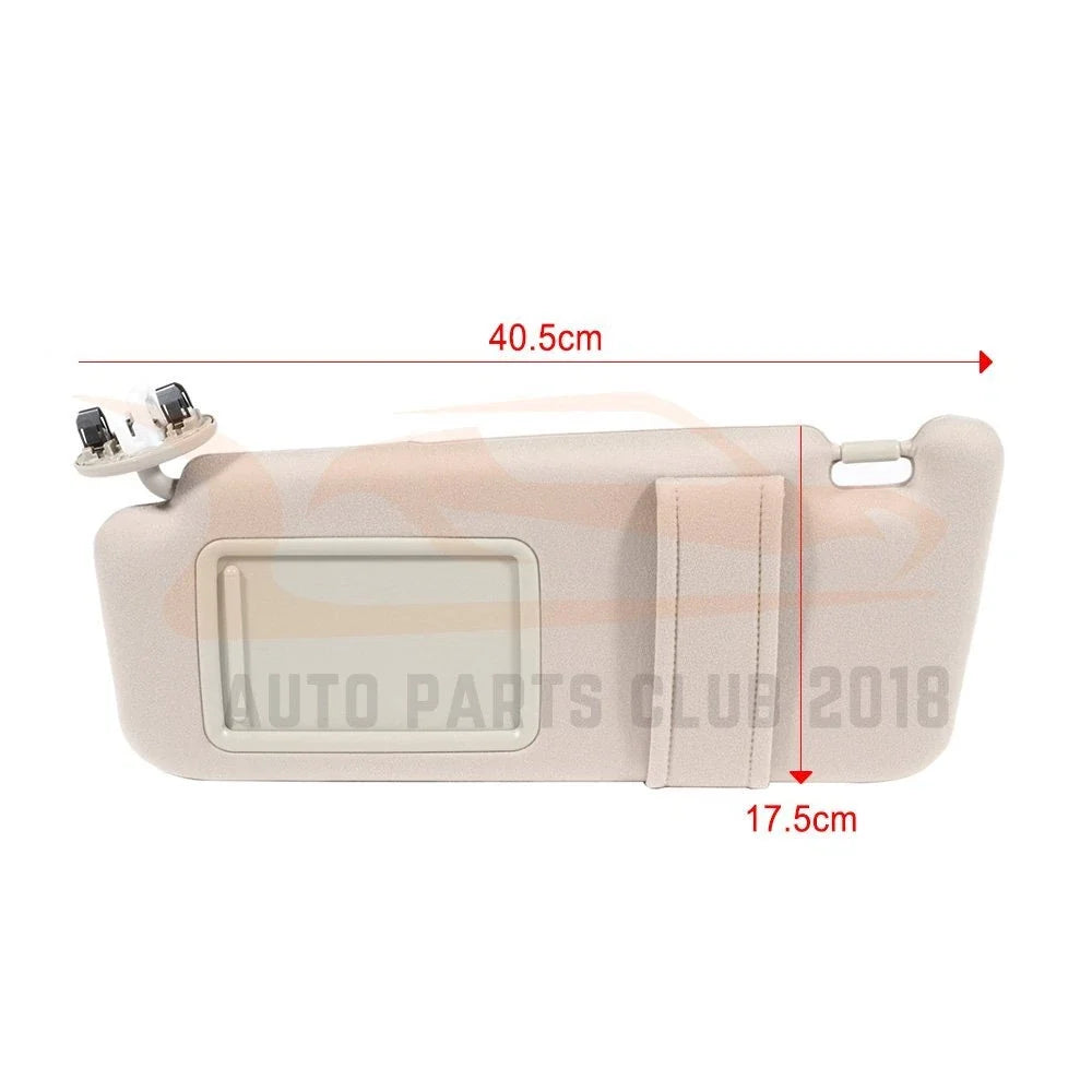 Set of 2 Beige Plush Cloth Sun Visors for Toyota Camry (2006–2011)