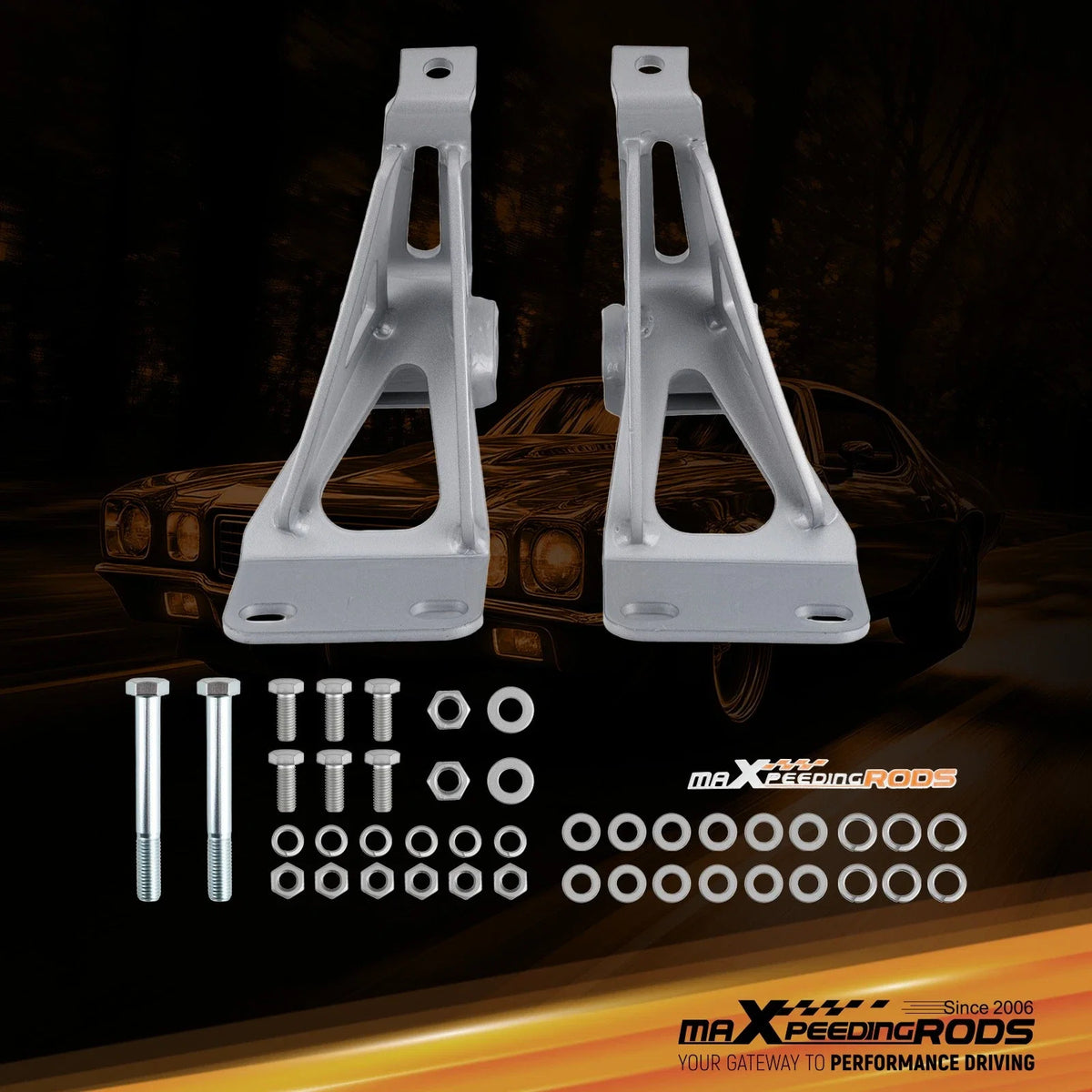 Metal Engine Mounts Brackets for Chevy C10 GMC Truck Small Block V8 (1963–1972)