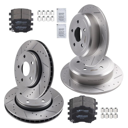 Brake Rotors and Pads Kit for Jeep Wrangler (2007–2017) D1273 D1274