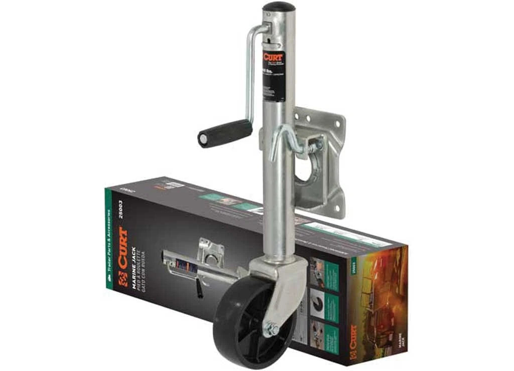 Curt 25003 Marine Trailer Jack for Trailer (1,000lb Capacity)