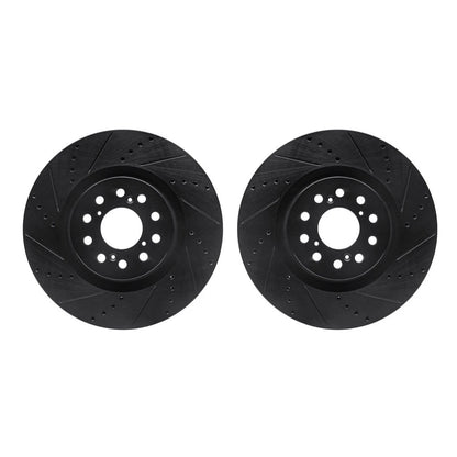 Rotor Set for Honda Civic (2017–2021) ALX-PAU-DF-8002-59032-CLA1, Drilled & Slotted