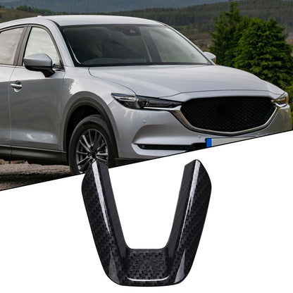 Carbon Fiber Style ABS Steering Wheel Center Trim for Mazda 3 6 CX-5 CX-9