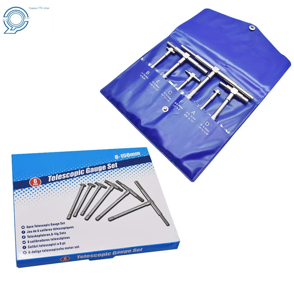 Set of 6 Telescoping Gages for Precision Measurement