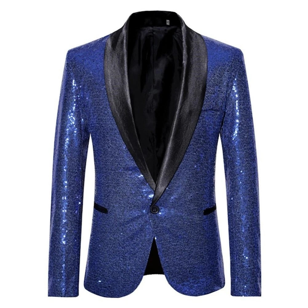 Sequin Glitter Blazer Jacket for Men (Nightclub Party Suit)