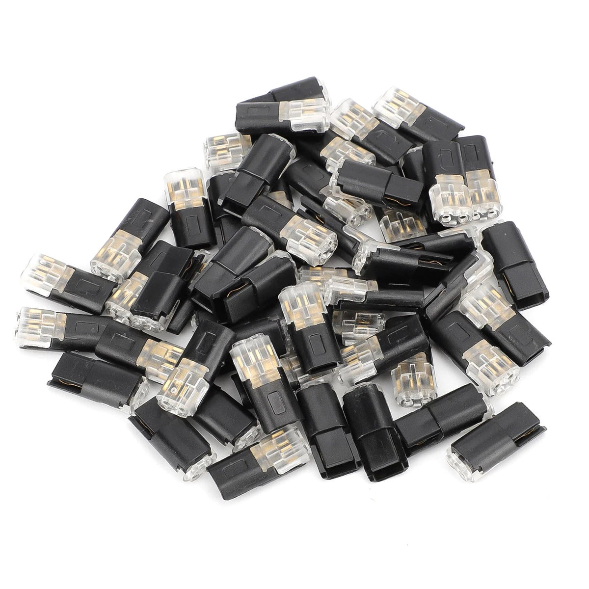 50pcs Electrical Wire Plug Connectors for 18-22 AWG with Locking Buckle