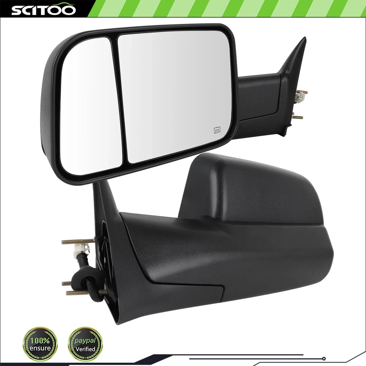 Power Heated Tow Mirrors for Dodge Ram 1500 (1998–2001), Ram 2500/3500 (1998–2002)