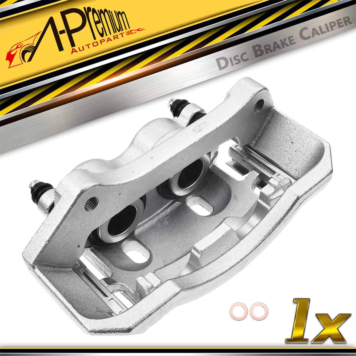 Front Disc Brake Caliper w/ Bracket for Dodge Ram 1500 2500 3500 4000 (18-B4890, 18B4890)