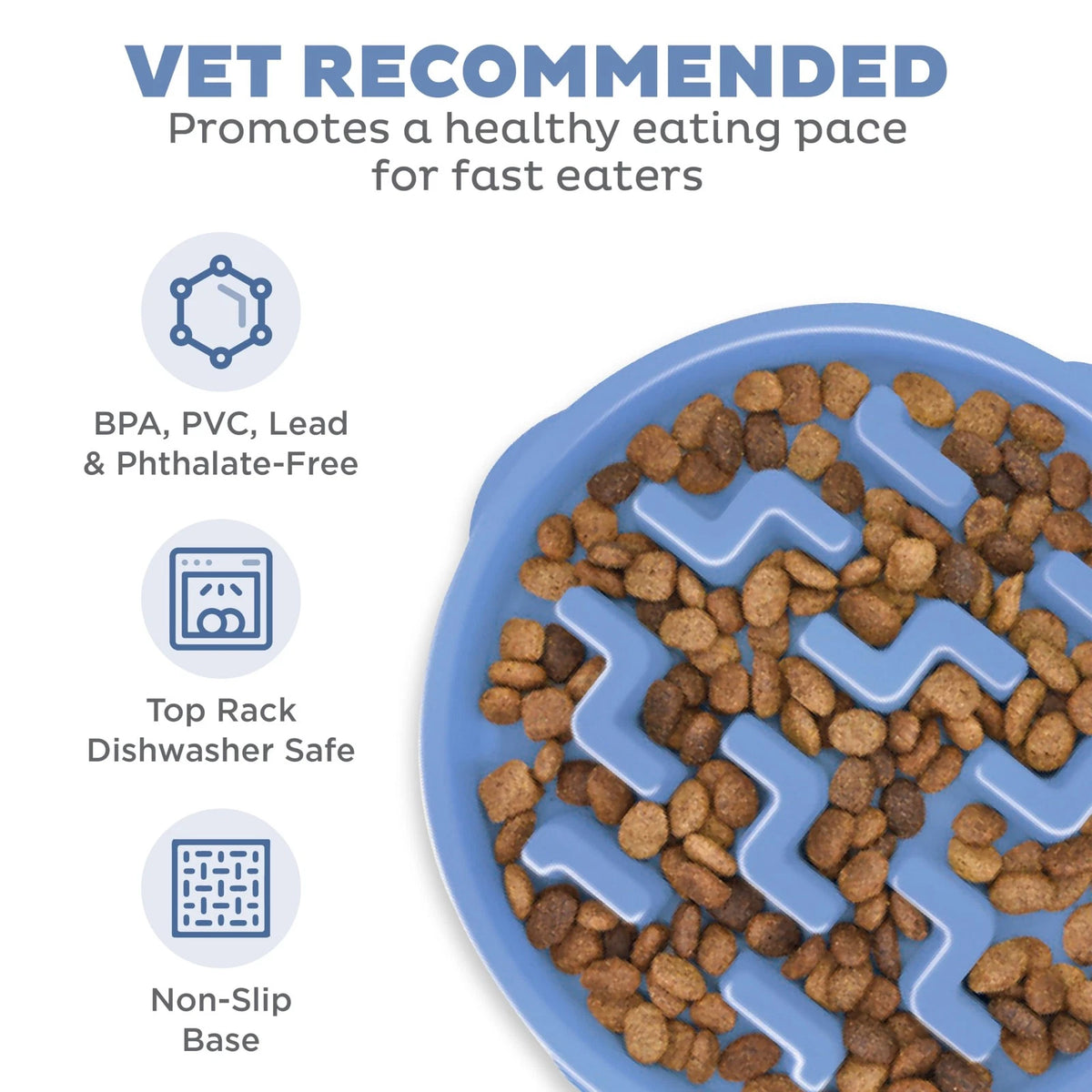 Outward Hound Fun Feeder Slo Bowl for Large Dogs (4-Cup Capacity)