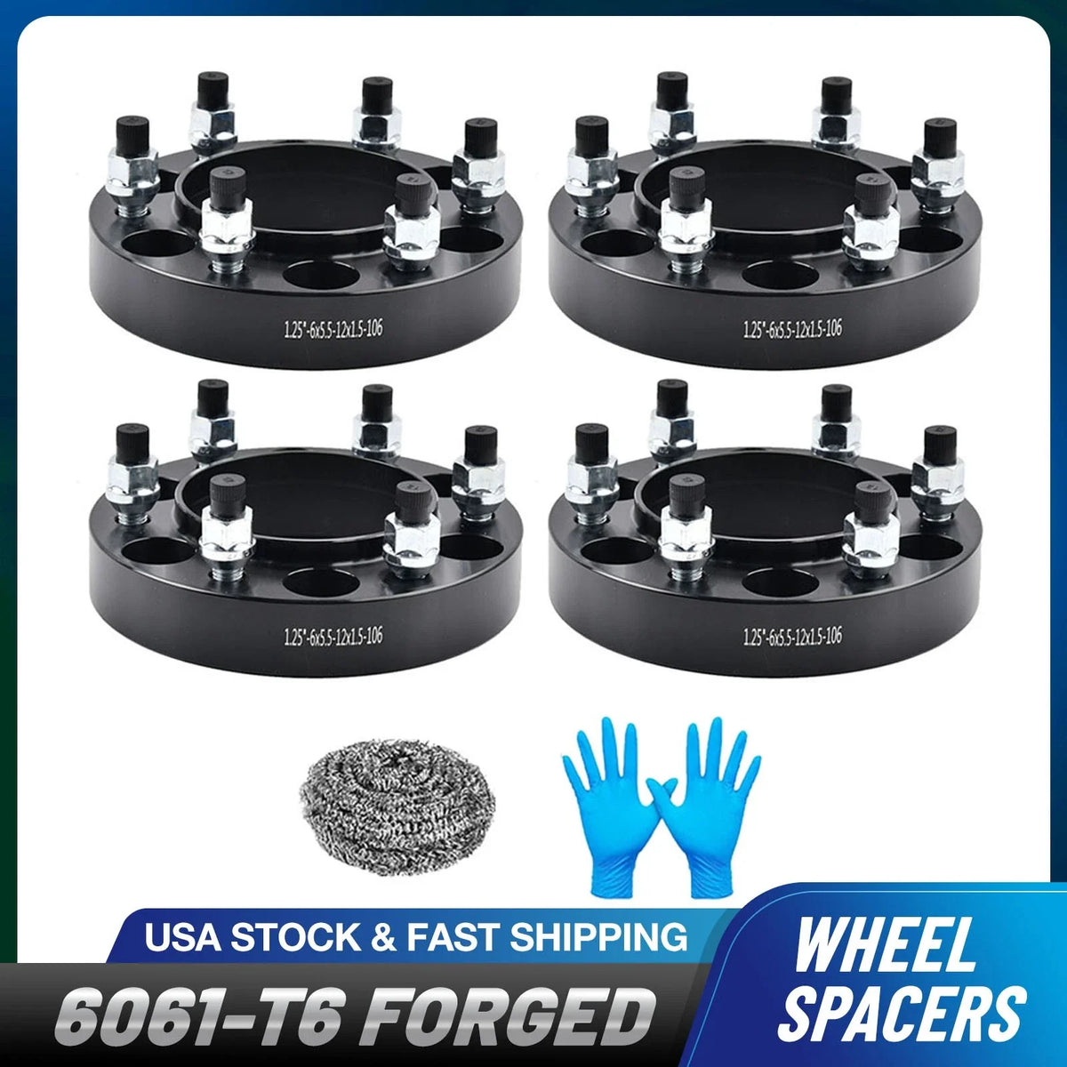 Set of 4 Hubcentric Wheel Spacers 1.25" for Tacoma FJ Cruiser 4Runner (2005–2023)