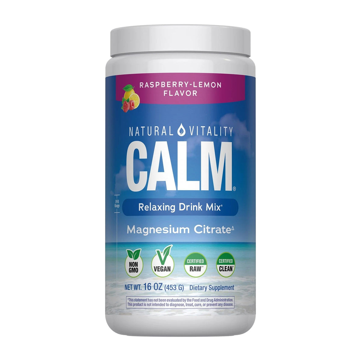 Natural Vitality Calm Magnesium for Raspberry Lemon (Pack of 1)