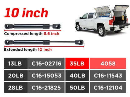 10" Gas Strut Lift Support Props for Truck Tool Box Lids (1935–1938)