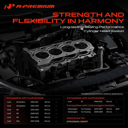 Left Side Engine Cylinder Head Gasket for Audi Q7 (2007–2010) 079103383AR
