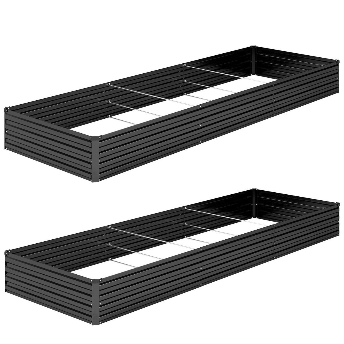 2X Galvanized Raised Garden Bed Kit for Vegetable Boxes (Rectangle)