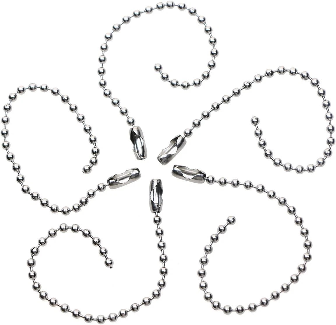 4 Inch Stainless Steel Ball Bead Chains Connector Clasp for