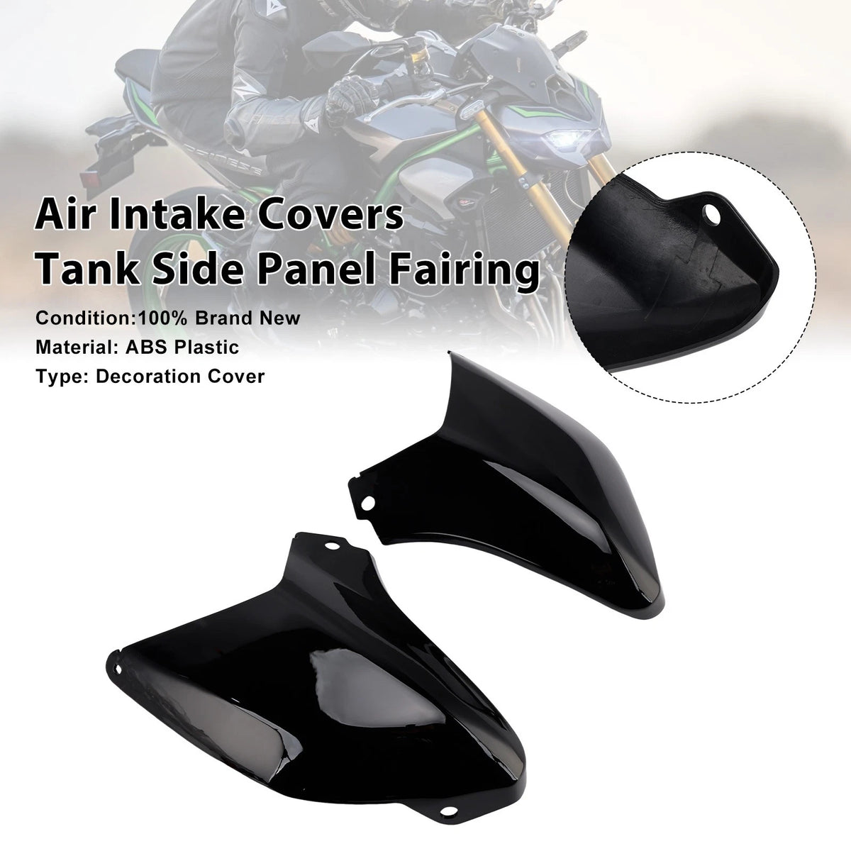 Air Intake Covers for Kawasaki Z900 (2025–2026) M549-A614-BLK