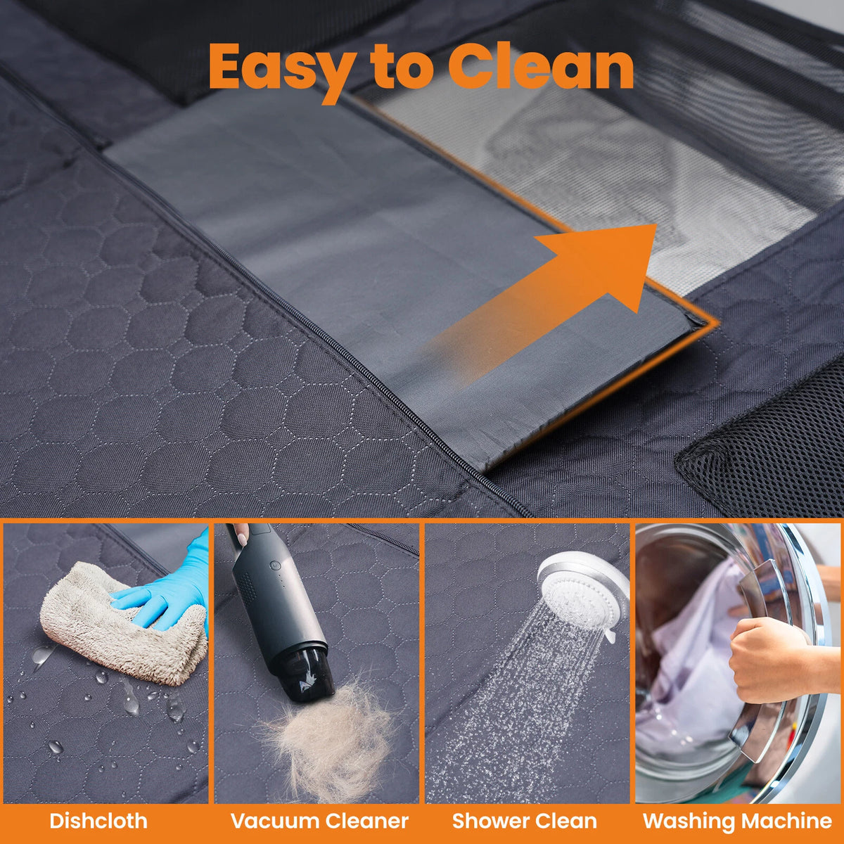 Dog Car Seat Cover Hammock for Pets Waterproof 600D (2VBDGE)