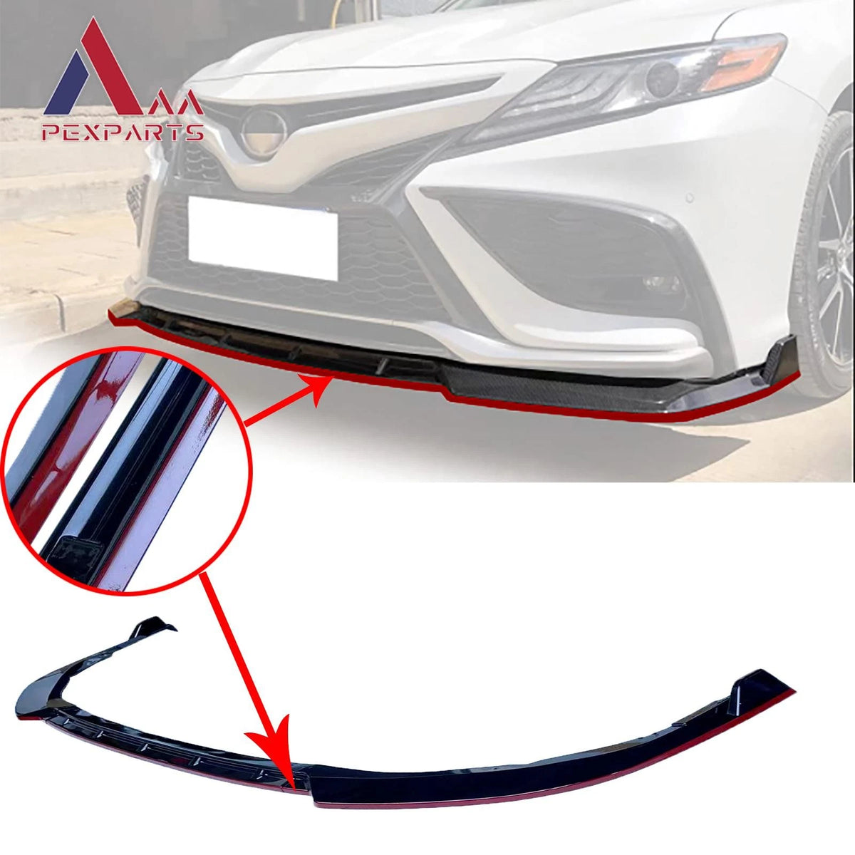 Front Bumper Lip Spoiler for Toyota Camry (2021–2024)