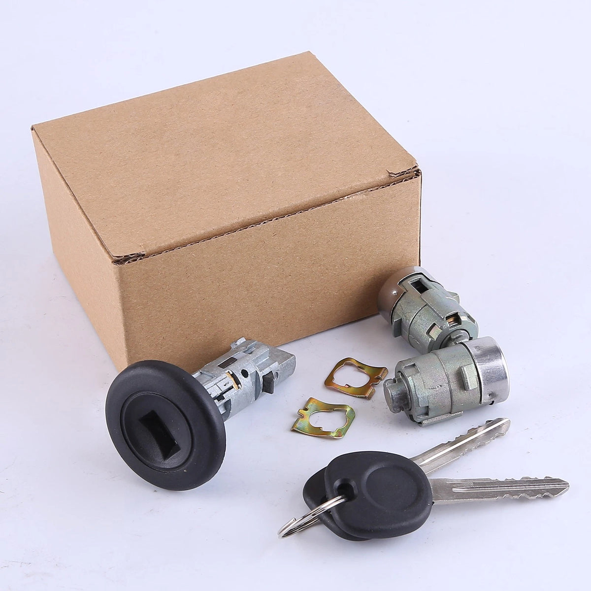2X Ignition Key Switch Cylinder & Door Lock Set for Chevy (707835, 706592)