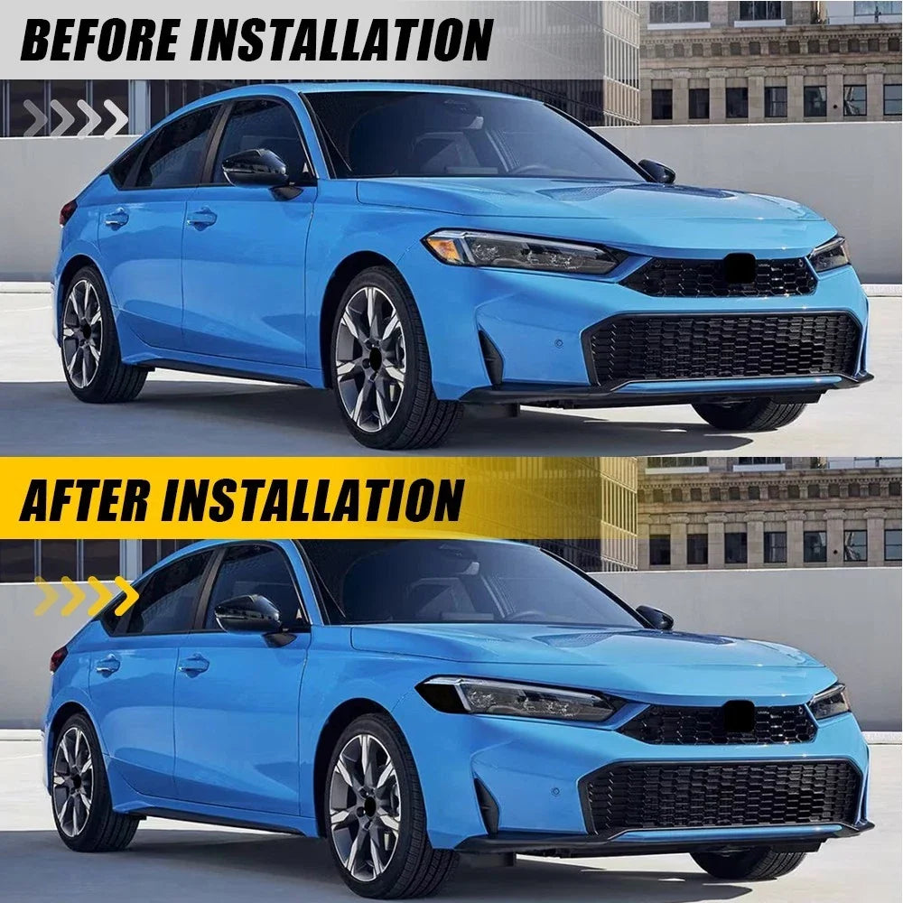 2X Headlight Side Marker Smoke PreCut Vinyl Overlays for Honda Civic (2022–2025)