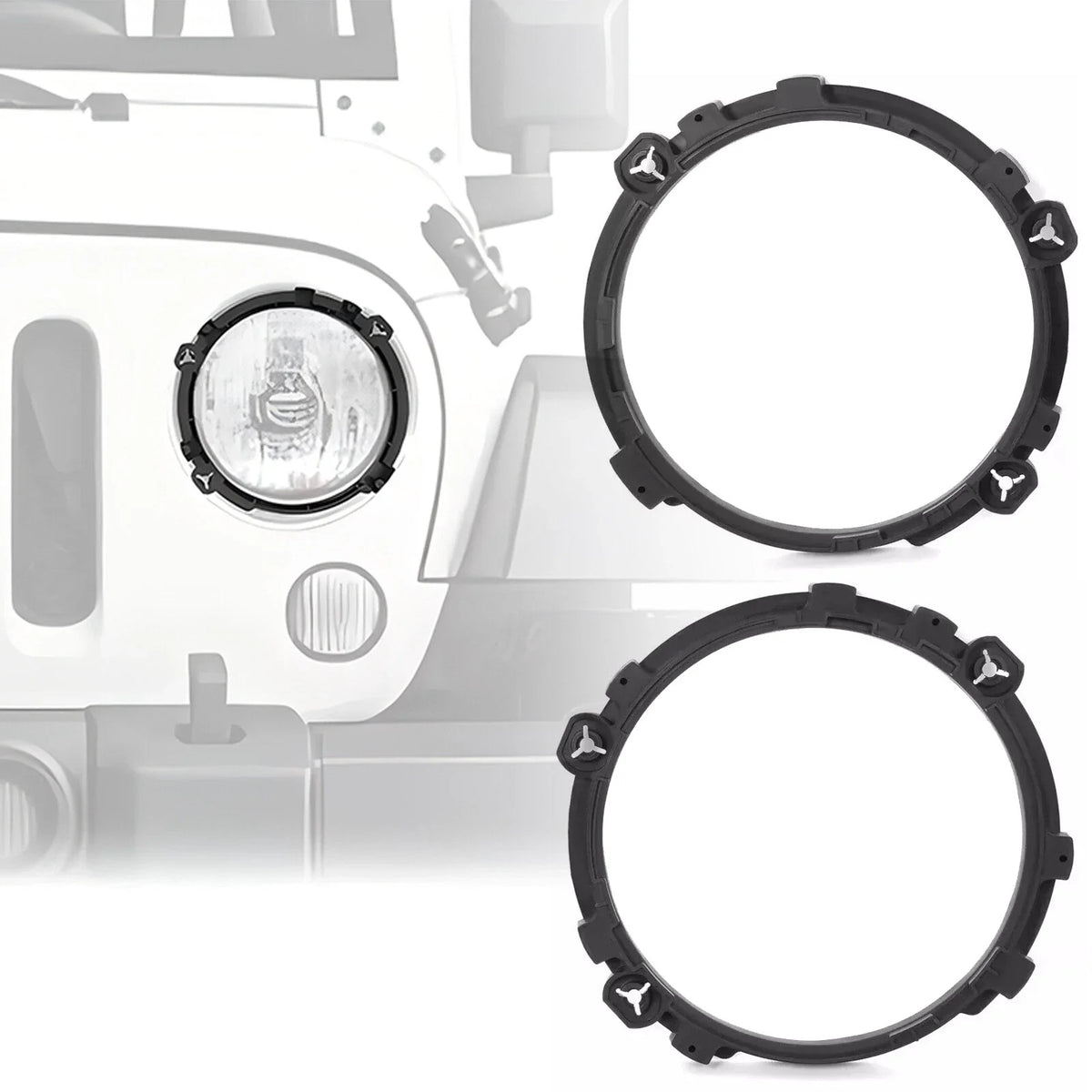 7" Headlight Replacement Mount Bracket Ring for Jeep Wrangler (1997–2006)