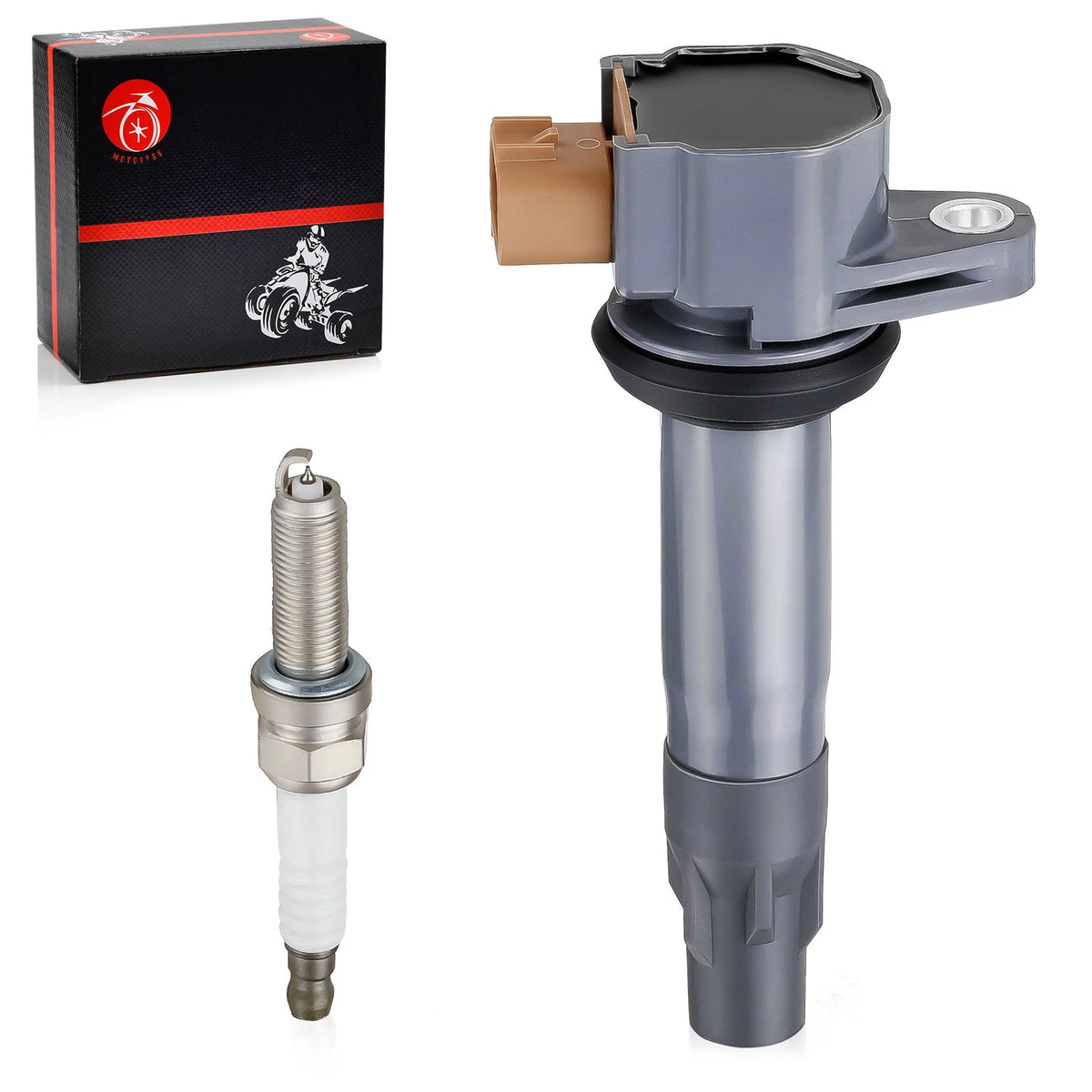 Ignition Coil & Iridium Spark Plug for Can-Am Maverick X3 Turbo RR (2020–2022) 420666145, 415130363, 715900492