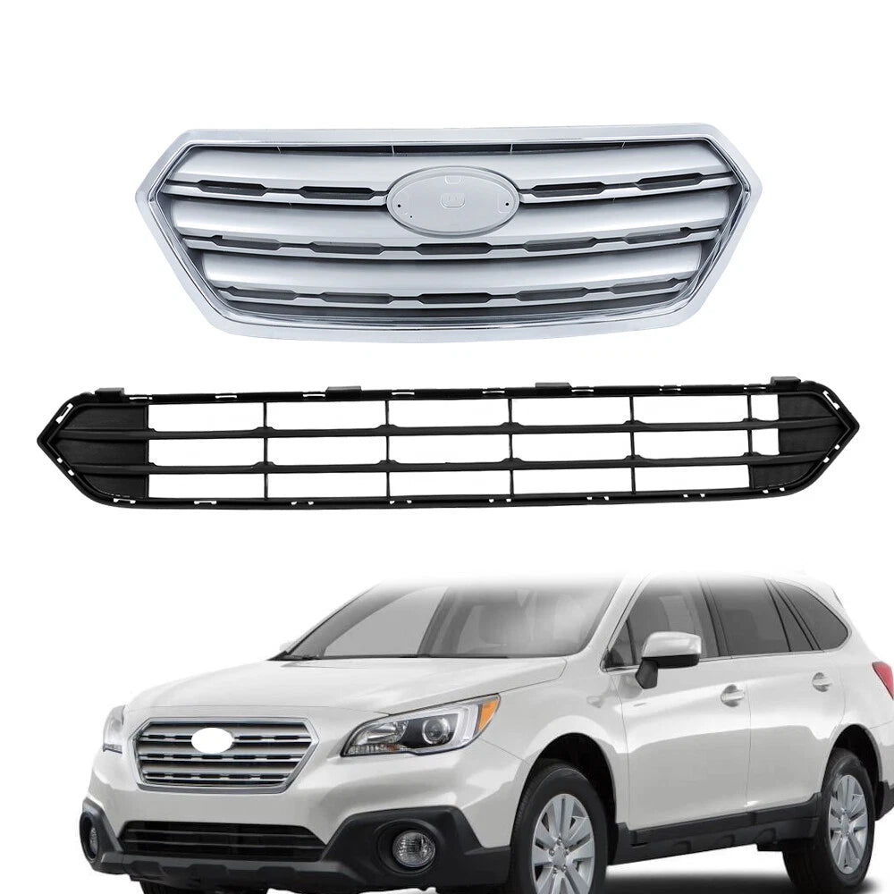 Set of 2 Grilles for Subaru Outback (2015–2017) 91121AL05A 57731AL03A