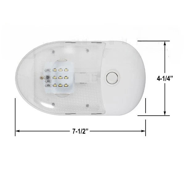 LED Dome Ceiling Light Slim for RV Universal Fitment