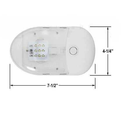 LED Dome Ceiling Light Slim for RV Universal Fitment